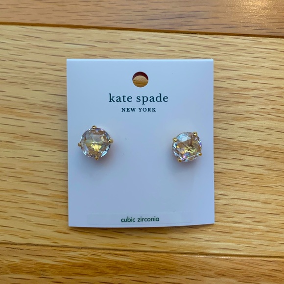 Kate Spade Round Gold CZ Stud Earrings - Picture 1 of 7